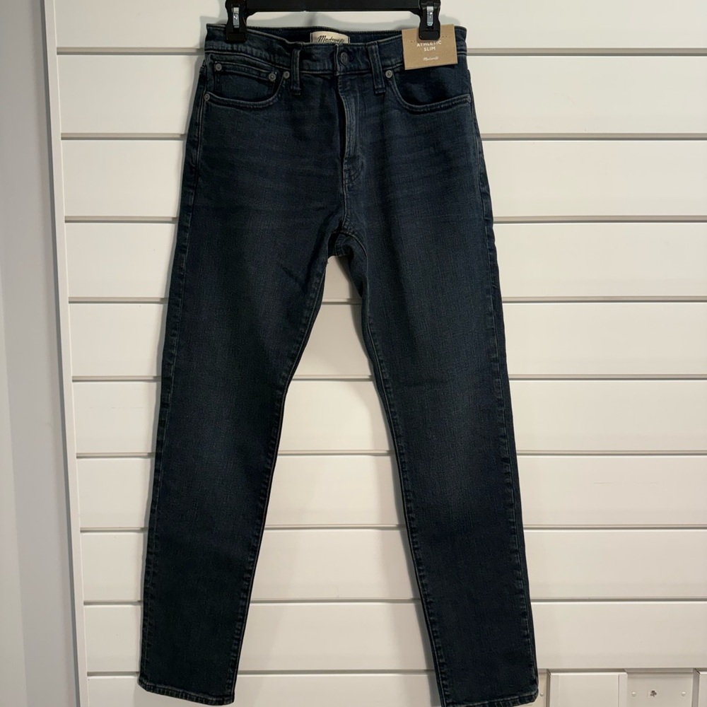 Madewell Dark Wash Slim Straight Jeans